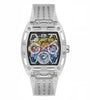 GUESS GW0499G3 Trend Men’s Watch | Rainbow Dial Transparent Case Silicone Strap | 41.5mm Analog Multi-Function Watch