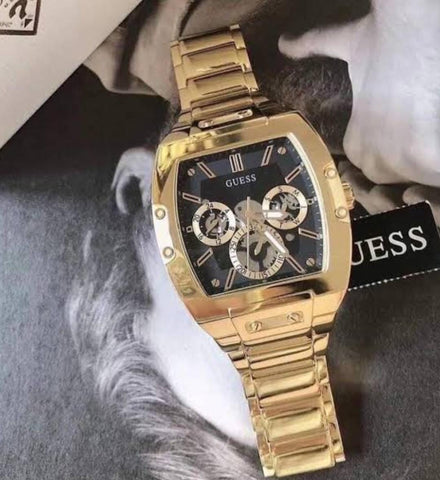 Guess GW0456G1 Men’s Black Dial Stainless Steel Analog Watch | Premium Quartz Timepiece